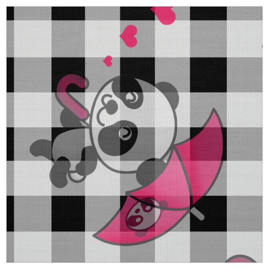 Black White Gingham Stof (Swatch)