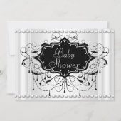 Black White Girl of Boy Baby shower Baby Kaart (Voorkant)