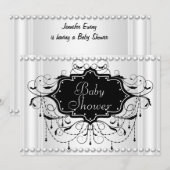 Black White Girl of Boy Baby shower Baby Kaart (Voorkant / Achterkant)