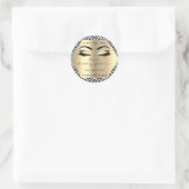 Black White Glitter Champaigne Gold met liefde Ronde Sticker (Tas)