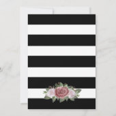 Black White Gold Blush Pink Floral Vrijgezellenfee Kaart (Achterkant)