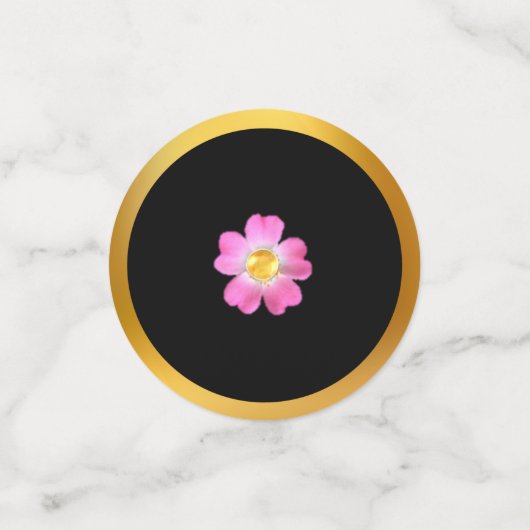 Black White Gold Celebration Confetti (Kleine voorkant)