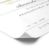 Black White Gold Certificate of Completion Award Poster (Hoek)