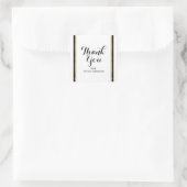 Black White Gold Elegant Couding Wedding Favor Vierkante Sticker (Tas)