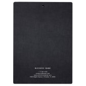 Black White Gold Fabric Effect Elegant Monogram Klembord (Achterkant)