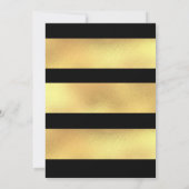 Black White & Gold  Floral 40e dag Kaart (Achterkant)