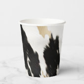 Black White Gold Glam Koeienhuid Zuidwest Verjaard Papieren Bekers (Achterkant)