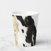 Black White Gold Glam Koeienhuid Zuidwest Verjaard Papieren Bekers (Links)