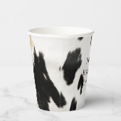 Black White Gold Glam Koeienhuid Zuidwest Verjaard Papieren Bekers (Rechts)