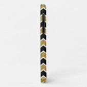 Black White Gold Glitter Chevron Pattern Case-Mate iPhone Case (Achterkant/links)