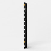 Black White Gold Heart Pattern met aangepaste naam Case-Mate iPhone Case (Achterkant/links)