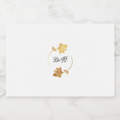 Black White Gold Initialen Floral Wreated Gift Voedselcontainer Etiket (Enkel label)