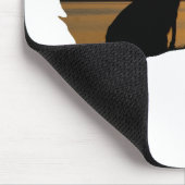 Black, White & Gold Kangaroo Sunset Australia Muismat (Hoek)