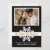 Black White Gold Kerstmis aankondiging (Voorkant)