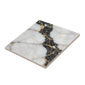 Black White Gold Marble Luxury Tegeltje (Zijkant)