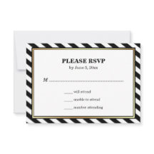 Black White Gold Modern Glam Stripes Weddenschap R