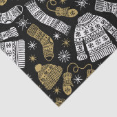 Black White Gold Modern Winter Clothing Tissuepapier (Detail)