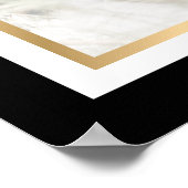 Black White Gold Photo Weduwen Welkomstteken Poster (Hoek)
