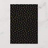 Black White Gold Script Minimal Wedding Reception Informatiekaartje (Achterkant)