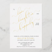 Black White Gold Script-repetitie Dinner Folie Uitnodiging (Voorkant)