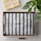 Black White Gold Waterverf Stripes en Stippen Tissuepapier (Geschenk)