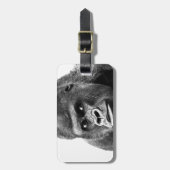 Black White Gorilla Bagagelabel (Voorkant verticaal)
