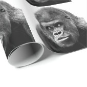 Black White Gorilla Cadeaupapier (Rol Hoek)