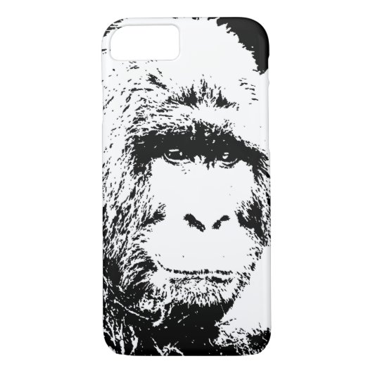 Black & White Gorilla Case-Mate iPhone Case (Achterkant)