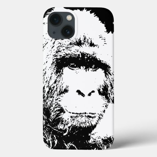 Black & White Gorilla Case-Mate iPhone Case (Achterkant)