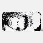 Black & White Gorilla Case-Mate iPhone Case (Achterkant (horizontaal))