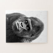Black White Gorilla Foto: Animals Art Legpuzzel (Horizontaal)