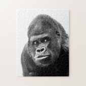 Black White Gorilla Foto: Animals Art Legpuzzel (Verticaal)