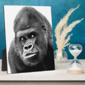 Black White Gorilla Fotoplaat (Zijkant)