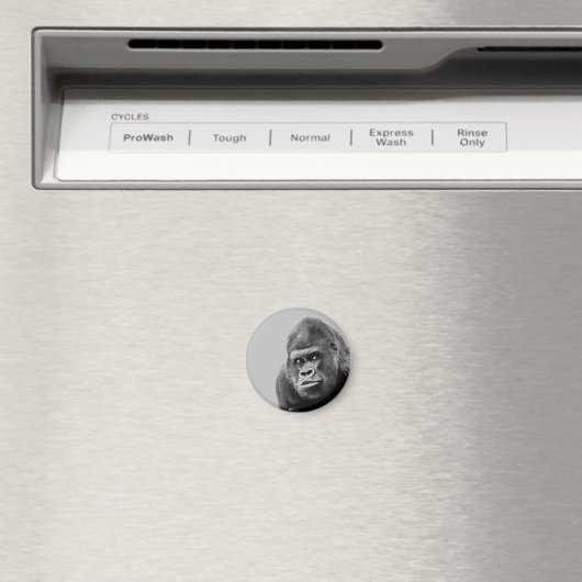 Black White Gorilla Magneet (Insitu (Vaatwasser))
