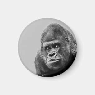 Black White Gorilla Magneet