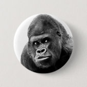 Black White Gorilla Ronde Button 5,7 Cm (Voorkant)