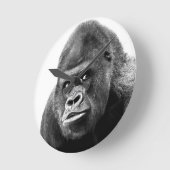 Black White Gorilla Ronde Klok (Hoek)