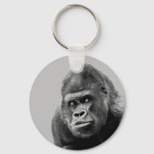 Black White Gorilla Sleutelhanger (Achterkant)
