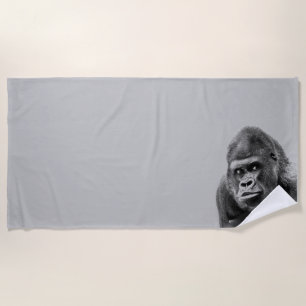Black White Gorilla Strandlaken