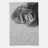Black White Gorilla Theedoek (Verticaal)