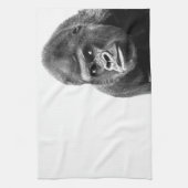 Black White Gorilla Theedoek (Verticaal)