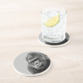 Black White Gorilla Zandsteen Onderzetter (Zijkant)