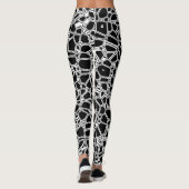Black White gothic Leggings (Achterkant)