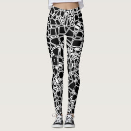 Black White gothic Leggings