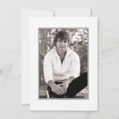 Black & White Graduation Cap Party nodigt foto uit Kaart (Achterkant)