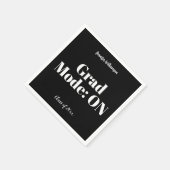 Black White Graduation Party Napkins Customizable Servet (Hoek)