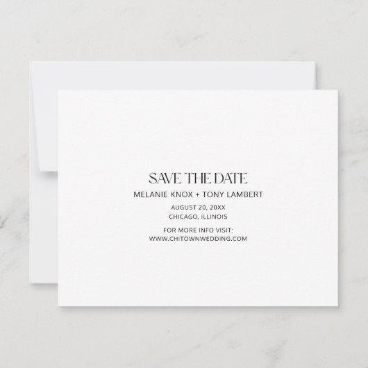 Black & White Grappige Foto Bewaar de datum Aankondiging (Achterkant)