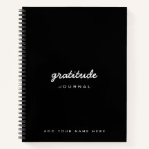 Black white Gratitude-journaal
