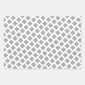 Black White Green Celtic Knot Pattern Inpakpapier Vel (Voorkant 3)