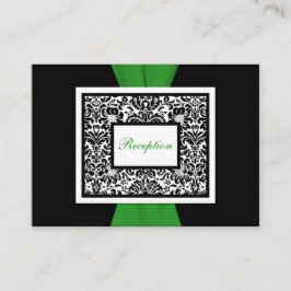 Black White Green Damask Enclosure Kaart